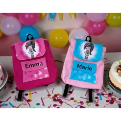 Kindergarten Rucksack girl pink // Kinderrucksack für Mädchen // Genähter Rucksack für Kinder