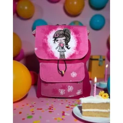 Kindergarten Rucksack girl pink // Kinderrucksack für Mädchen // Genähter Rucksack für Kinder