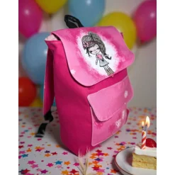 Kindergarten Rucksack girl pink // Kinderrucksack für Mädchen // Genähter Rucksack für Kinder