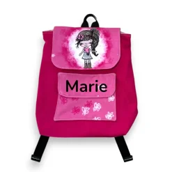 Kindergarten Rucksack girl pink // Kinderrucksack für Mädchen // Genähter Rucksack für Kinder