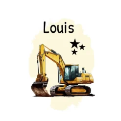 Kindergarten Rucksack mit Namen Bagger Jungen Kinderrucksack personalisiert Geschenk Kindergarten Start