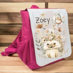 Kindergarten Rucksack mit Namen Igel Mädchen Kinderrucksack personalisiert Geschenk Kindergarten Kita Start
