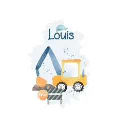 Kindergarten Rucksack mit Namen Bagger Jungen Kinderrucksack personalisiert Geschenk Kindergarten Kita Start