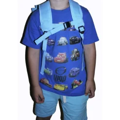 Kindergarten Rucksack oder Tasche Motiv Zelt mit Name / personalisierbar / Blau / Rosa