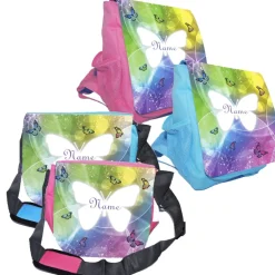 Kindergarten Rucksack oder Tasche Motiv Schmetterling mit Name / personalisierbar / Blau / Rosa