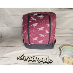 Kindergarten Rucksack Pferde Reflektor mit Stickerei innen – Individuell, Softshell, 2 Größen, Kita