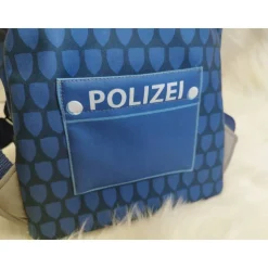 Kindergarten Rucksack Polizei– Individuell, Softshell, 2 Größen, Kita