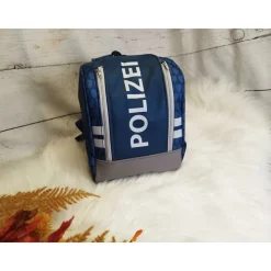 Kindergarten Rucksack Polizei– Individuell, Softshell, 2 Größen, Kita