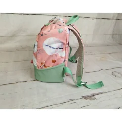 Kindergarten Rucksack Rosenrehe mint– Individuell, Softshell, 2 Größen, Kita