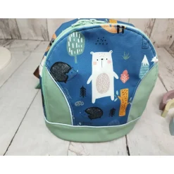 Kindergarten Rucksack Waldtiere petrol– Softshell, Kita