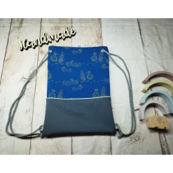 Kindergarten Turnbeutel Maulwurf Pauli Reflektor– Softshell, 3 Größen, personalisierbar