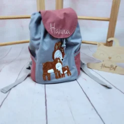 Kindergartenrucksack für Kinder im Alter von 2-6Jahren, Farbe frei wählbar, Wunschmotiv, Name inkl, Brustgurt optional