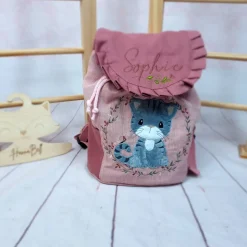 Kindergartenrucksack für Kinder im Alter von 2-6Jahren, Farbe frei wählbar, Wunschmotiv, Name inkl, Brustgurt optional