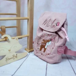 Kindergartenrucksack für Kinder im Alter von 2-6Jahren, Farbe frei wählbar, Wunschmotiv, Name inkl, Brustgurt optional