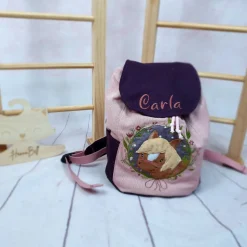 Kindergartenrucksack für Kinder im Alter von 2-6Jahren, Farbe frei wählbar, Wunschmotiv, Name inkl, Brustgurt optional