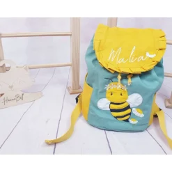 Kindergartenrucksack für Kinder im Alter von 2-6Jahren, Farbe frei wählbar, Wunschmotiv, Name inkl, Brustgurt optional