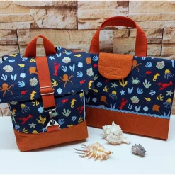 Kindergartenrucksack, Kindertasche, Rucksack mit maritimen Muster