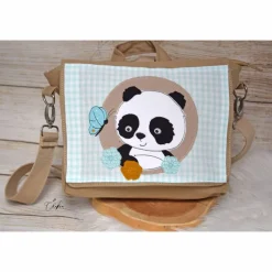 Kindergartenrucksack, Kindergartentasche, Pandabär, Stickdatei, personalisierbar, Geschenk, Rucksack, Tasche, individuell