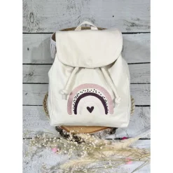 Kindergartenrucksack personalisiert Regenbogen Kindergarten Kindergartenkind individuelles Geschenk gestickt