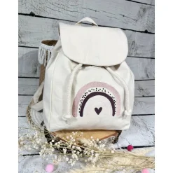 Kindergartenrucksack personalisiert Regenbogen Kindergarten Kindergartenkind individuelles Geschenk gestickt