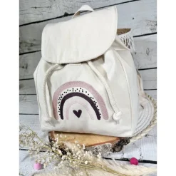 Kindergartenrucksack personalisiert Regenbogen Kindergarten Kindergartenkind individuelles Geschenk gestickt