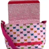 Kindergartentasche Tasche Schmetterlinge rosa pink Blümchen Umhängetasche Schultertasche Kinder