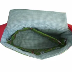 Kindergartentasche Tasche Kindertasche Zwerg Zwerge Igel blau grün weiß kariert Karo Blümchen Blume rot Blumen handmade