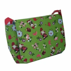 Kindergartentasche Tasche Kindertasche Zwerg Zwerge Igel blau grün weiß kariert Karo Blümchen Blume rot Blumen handmade