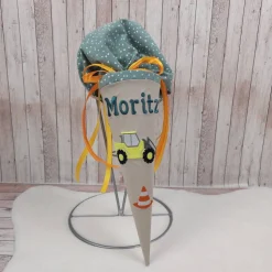 Kindergartentüte | Geschwistertüte | Bagger | Kindergartenstart | 5. Klasse-Schultüte | Kissen | Trosttüte | individuell