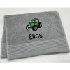 Kinderhandtuch ( 30 x 50 cm ) + Traktor / Trecker (#Nr.40) + Name / Gästehandtuch