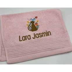 Kinderhandtuch ( 30 x 50 cm ) + Motiv Katze (#Nr.18) + Name / Gästehandtuch