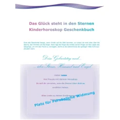 Kinderhoroskop Geschenkbuch - für Kinder ab ca. 6 Jahren