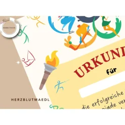 Kinderolympiade Urkunde - Perfektes Mitgebsel oder Auszeichnung für die Kinderparty |Kinderolympiade Spiele