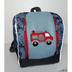 Kinderrucksack für Kindergarten oder Musikbox, im Feuerwehr Look, Personalisierung möglich