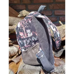 Kinderrucksack für Kindergarten oder Musikbox, mit Boho Waschbär, Personalisierung möglich