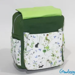 Kinder-Rucksack „Rudi“ Junge auf Blume – Praktischer Kita-Rucksack mit Elfen-Motiv