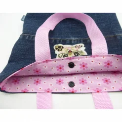 Kindertasche 'Katzenkind', Mädchentasche, KiGa-Tasche, Jeans-Upcycling