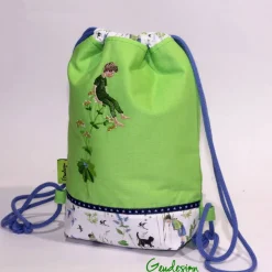 Kinder-Turnbeutel „Junge auf Blume