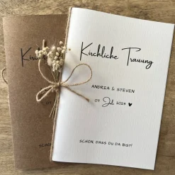 Kirchenheft Trauung Nr. 01 | personalisierbar | Katholischer Gottesdienst | kirchliche Trauung | Hochzeit | Kirche Heft