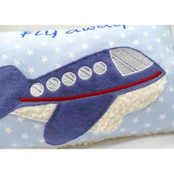 Kissen mit Namen Flugzeug Flugzeuge Namenskissen Taufkissen Kuschelkissen Kindergartenkissen Geburtsgeschenk