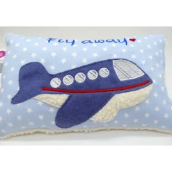 Kissen mit Namen Flugzeug Flugzeuge Namenskissen Taufkissen Kuschelkissen Kindergartenkissen Geburtsgeschenk
