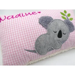 Kissen mit Namen Koala Beuteltier Namenskissen Taufkissen Kuschelkissen Kindergartenkissen Geburtsgeschenk