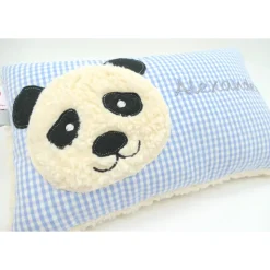 Kissen mit Namen Namenskissen Taufkissen Kuschelkissen Kindergartenkissen Geburtsgeschenk  Panda Pandabär