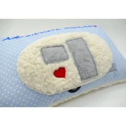 Kissen mit Namen Wohnwagen Camping Namenskissen Taufkissen Kuschelkissen Kindergartenkissen Geburtsgeschenk