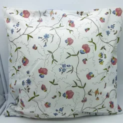 Kissenbezug mit Hornveilchen und Wicken, gepatcht, Unikat