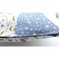 Kissenbezug mit Hornveilchen und Wicken, gepatcht, Unikat