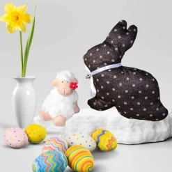 Kissenbezug 40x40/ Kissenhülle Ostern/ Osterhase aus Stoff /Ostergeschenk /Sofa Kissen / Osterhasen Deko / Kissen Lila