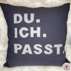 Kissenhülle "Du. Ich. Passt."
