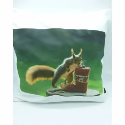 Kissenhülle Eichhörnchen am Nikolausstiefel