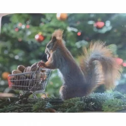 Kissenhülle 'Weihnachts-Einkauf' bei Familie Eichhorn, Weihnachtsgeschenk
